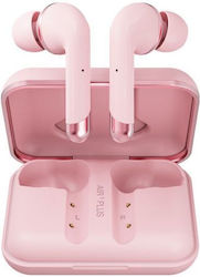 Happy Plugs Air 1 Plus In-ear Bluetooth Handsfree Ακουστικά με Αντοχή στον Ιδρώτα και Θήκη Φόρτισης Ροζ Χρυσά