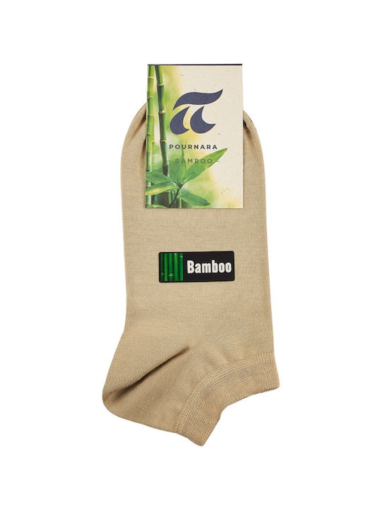Pournara Bamboo Basic Ανδρικές Κάλτσες Μπεζ