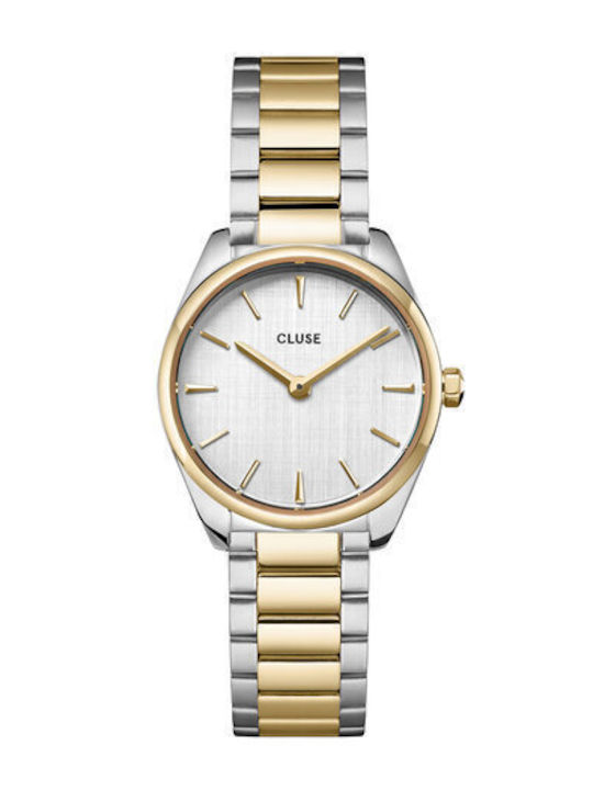 Cluse Petite Дамски Часовник 32mm Кварцов с Златен Метална Верижка