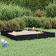 vidaXL Sandbox made of Wood 160x160x20cm. Black