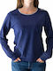 Uyn Sports Bluză Sportivă pentru Femei Mânecă lungă Albastru marin