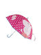 Peppa Pig Kinder Regenschirm Gebogener Handgriff Rosa mit Durchmesser 71cm.