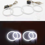 Car Headlight Angel Eyes Rings 12V Volkswagen Golf White Color 4pcs