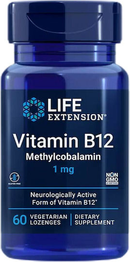 Life Extension Vitamin B12 Methylcobalamin Βιταμίνη για την Υγεία του Νευρικού Συστήματος 1mg Methylcobalamin 60 υπογλώσσια δισκία