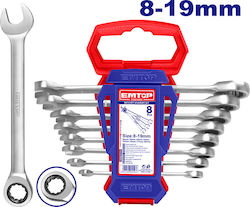 Emtop ECSS10802 Satz Deutsche Polygon-Schlüssel mit Größe von 8mm bis 19mm 8 Stück Emtop ECSS10802 Satz Deutsche Polygon-Schlüssel mit Größe von 8mm bis 19mm 8 Stück