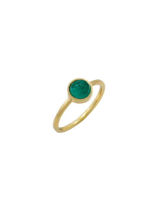 ANO by ARTE Women's Gold Plated Silver Ring with Stone