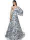 Maxi Abendkleid in Einfarbiger Farbe