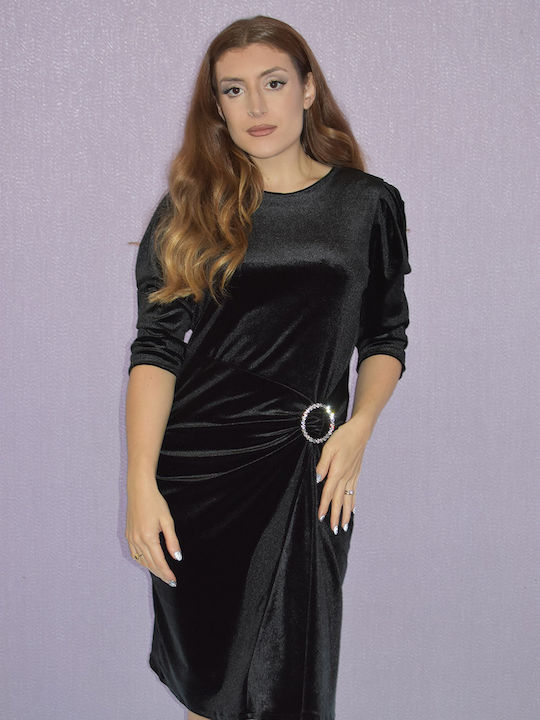Mini Abendkleid Samt Black