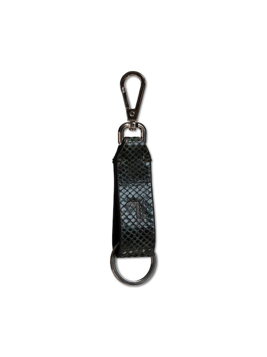7.Dots Keychain Leather Green