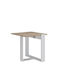 Rectangular Side Table Limia White/Natural L50xW50xH50cm