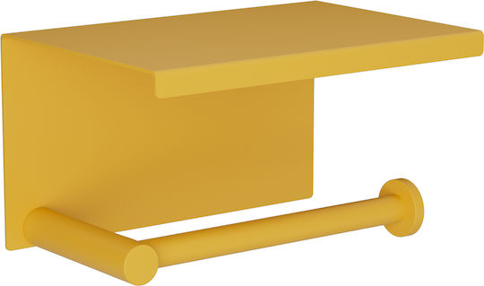 Pam & Co Wandmontiert Papierhalter Metallisch Gelb
