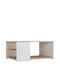 Rectangular Coffee Table Ebronanto White/Natural L90xW60xH40cm