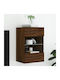 Wand Wohnzimmer Vitrine aus Spanplatte mit Glas & Beleuchtung Coffee 40x30x60.5cm