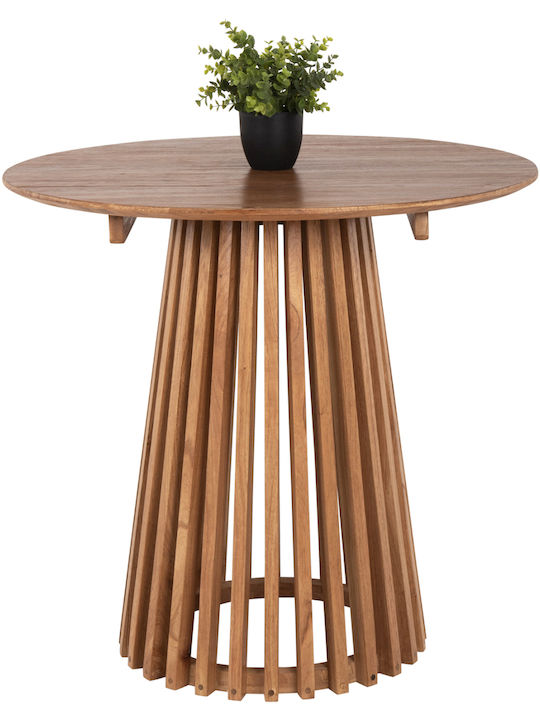 Frantz Round Table Dining Room from Solid Wood Natural 80x80x75cm