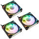 Kolink Umbra X Case Fan 120mm (1600rpm / 61cfm) with ARGB Lighting and 3-Pin / 4-Pin PWM Connection 3pcs