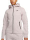 Nike Tech Fleece Windrunner Γυναικεία Ζακέτα Φούτερ με Κουκούλα Χρυσό