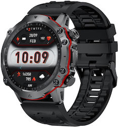 Microwear Fw09 Smartwatch με Παλμογράφο (Μαύρο)