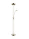 Globo Lighting Leonas LED Floor Lamp H180xW25.5cm. with Warm White Light 2200lm Bronze