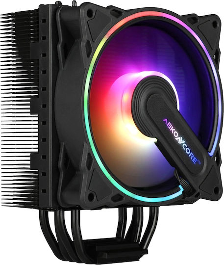 ABKONCORE Coolstorm T403 Hurricane Cooler Procesor pentru Socket /A/M/4/1/2/0/0/1/1/5/x/ cu RGB Iluminare