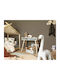 Galip Primary Kids Desk Made of White Melamine 87x47x75cm