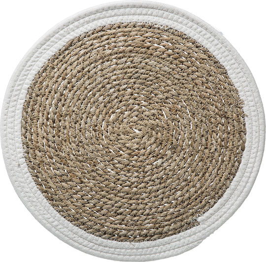 Secret de Gourmet S-d Happy Pop Platzdeckchen Rund Korbweide Weiß 38cm 1Stück