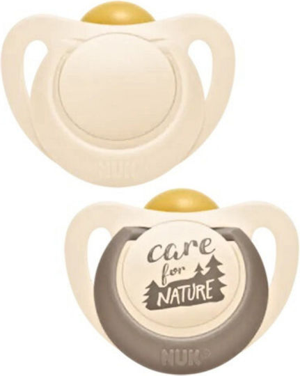 Nuk Nature Schnuller Silikon Natur - Beige für 0-6 Monate 2Stück