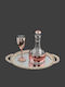 La Vista Wedding Carafe Set with Wine Glass made of Crystal Rose Gold 2pcs