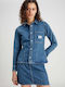 Calvin Klein Women's Denim Long Sleeve Shirt Blue