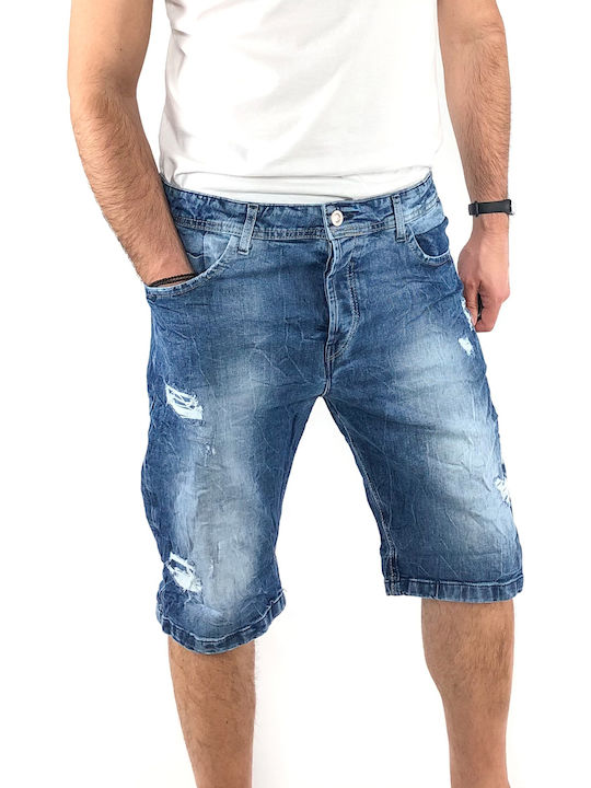Back2jeans Ανδρική Βερμούδα Τζιν Ανοιχτό Μπλε