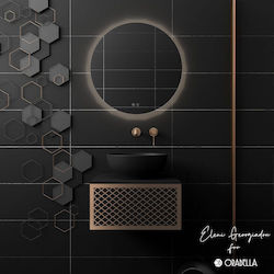 Orabella W50xD45xH25cm Μαύρο/Χρυσό