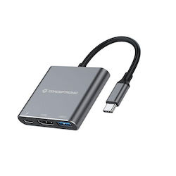 Conceptronic USB-C Docking Station με HDMI 4K PD (DONN18G) Conceptronic USB-C Docking Station με HDMI 4K PD (DONN18G)
