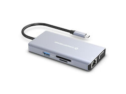 Conceptronic USB-C Docking Station με HDMI 4K PD Ethernet (DONN20G) Conceptronic USB-C Docking Station με HDMI 4K PD Ethernet (DONN20G)