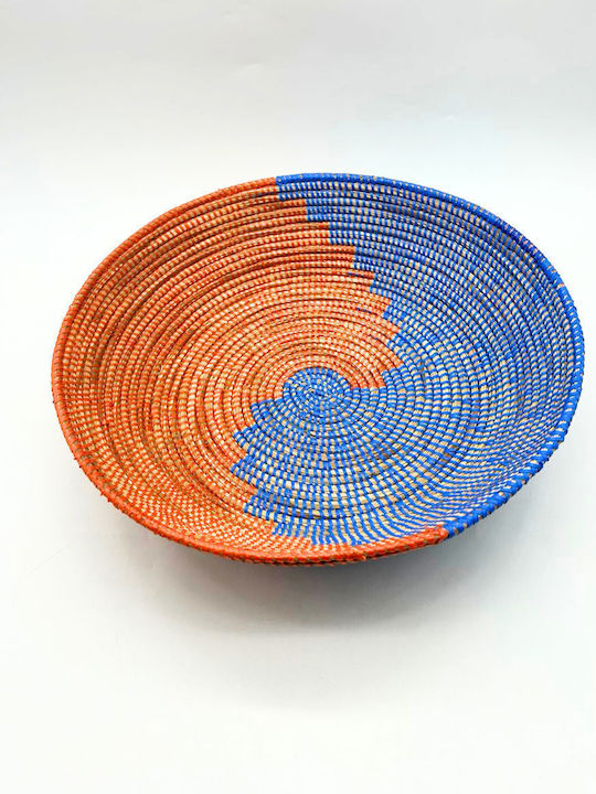 Fruit Bowl Wicker Multicolored 40x40x10cm