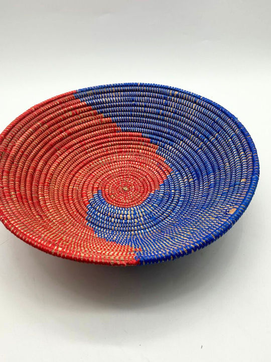 Fruit Bowl Wicker Multicolored 40x40x10cm