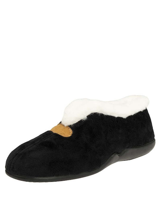 Medies D33 Winter Women's Slippers in Black color