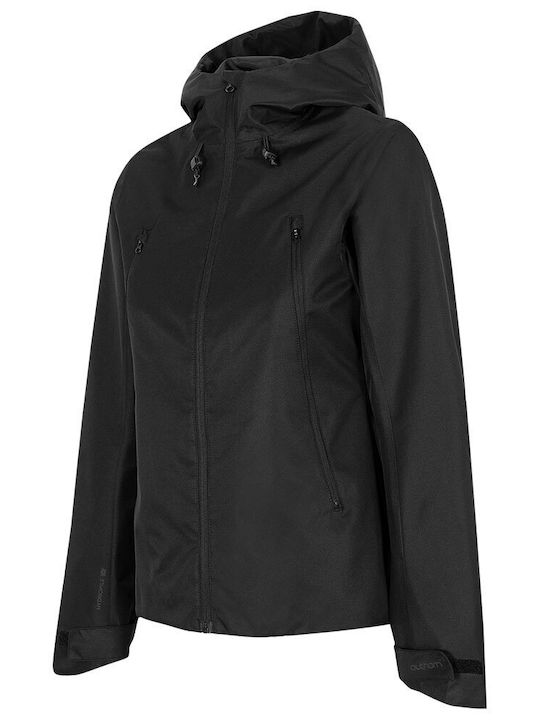 Outhorn Women's Short Sports Jacket for Winter with Hood Black