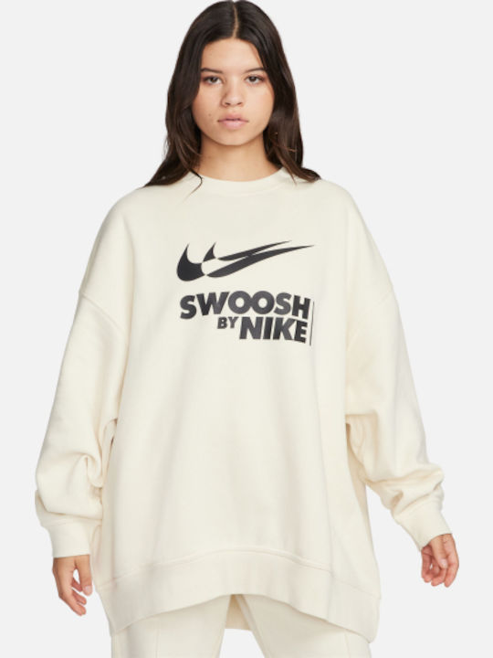 nike swoosh jumper white