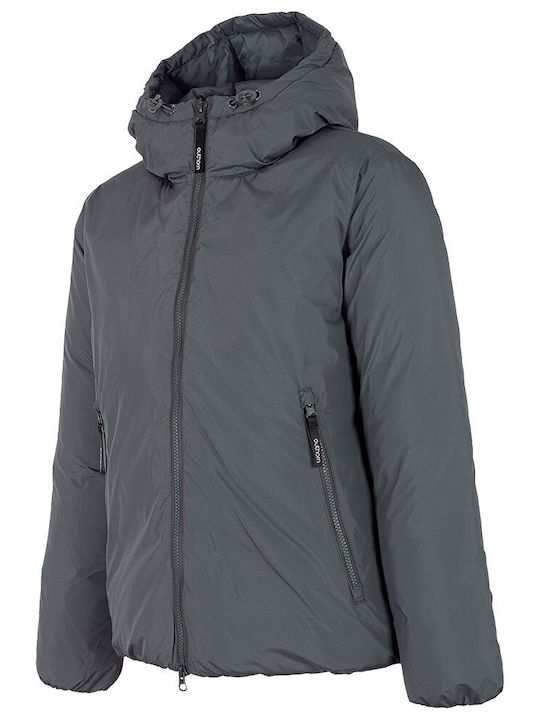 Outhorn Women's Short Sports Jacket for Winter with Hood Gray