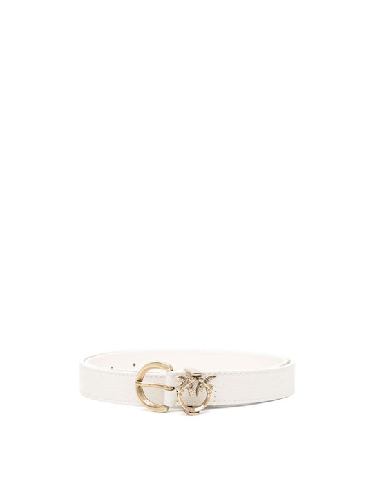 Pinko Leather Women's Belt White