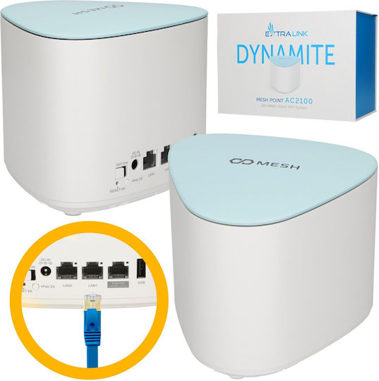 Extralink Dynamite C21 Точка за достъп Wi-Fi 5 - Wi-Fi 5 Двулентов (2.4 и 5GHz)