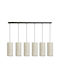 Emibig Pendant Chandelier for 6 Bulbs E27 White