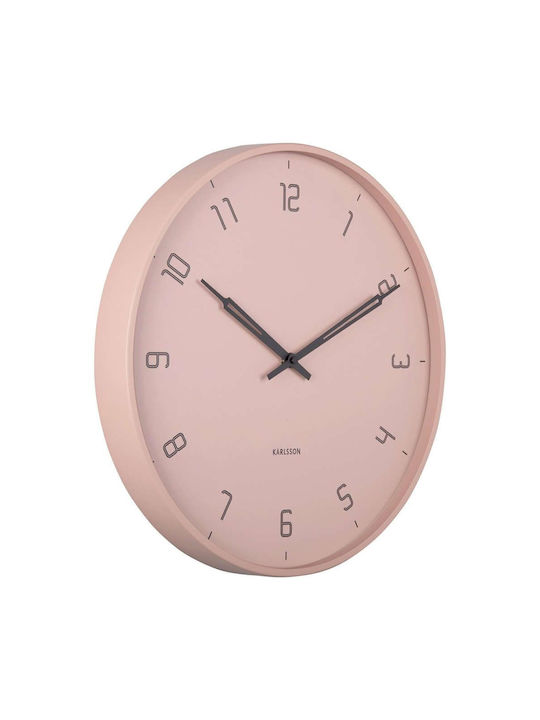 Karlsson Stark Ρολόι Τοίχου Μεταλλικό Faded Pink Ø40cm