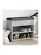 Entry Furniture with Shoe Rack & Bench Gray 62x32x50cm