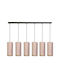 Emibig Pendant Chandelier for 6 Bulbs E27 Pink