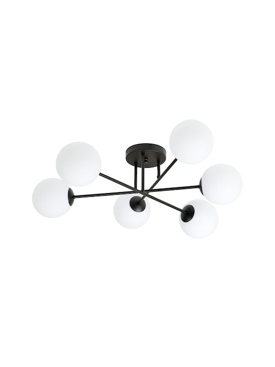 Emibig Roma Ceiling Light with Socket E14 Black