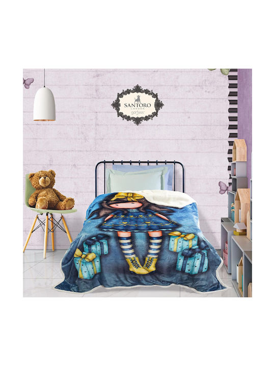 Das Home Κουβέρτα Fleece Just Because Μπλε 160x220εκ.