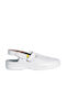 Goldenfit Damen Leder Anatomisch Clogs Weiß