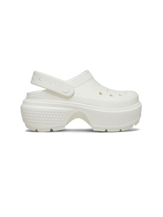 Crocs Stomp Clog Σαμπό Λευκά