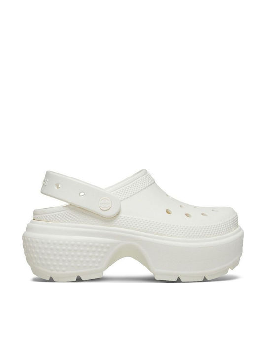Crocs Stomp Damen Clogs Weiß