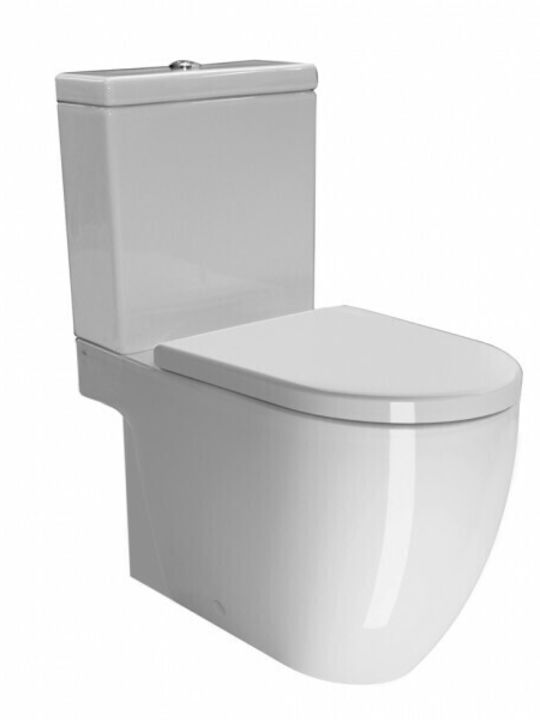 GSI Floor-Standing Toilet and Flush that Includes Slim Soft Close Cover Uspa White